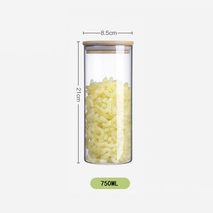 Glass Storage Jar with Bamboo Lid – Food & Tea Container