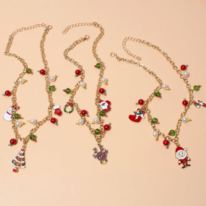 Colorful Pearl Christmas Necklace