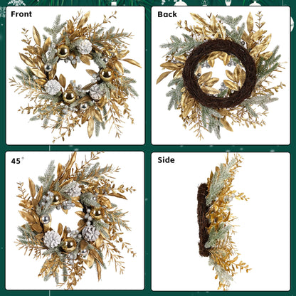 20" Christmas Wreath with Lights