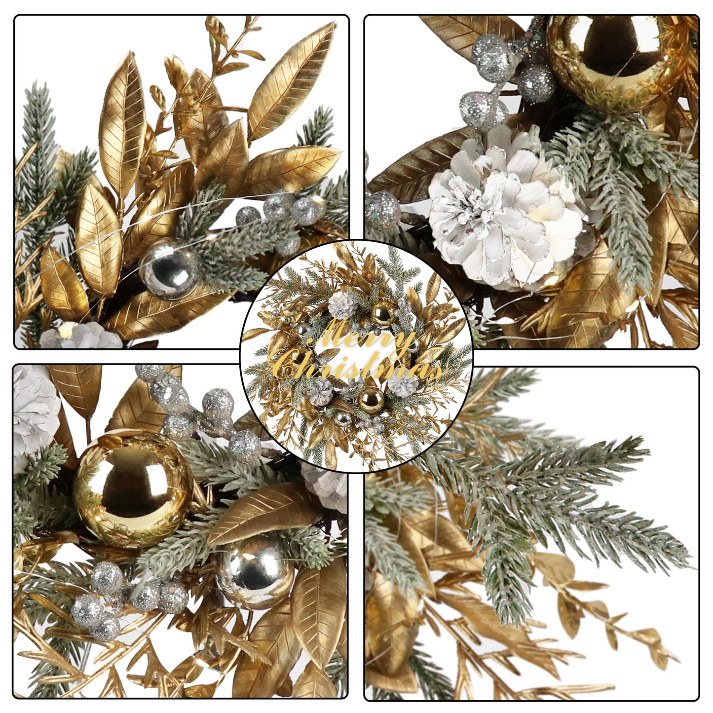 20" Christmas Wreath with Lights