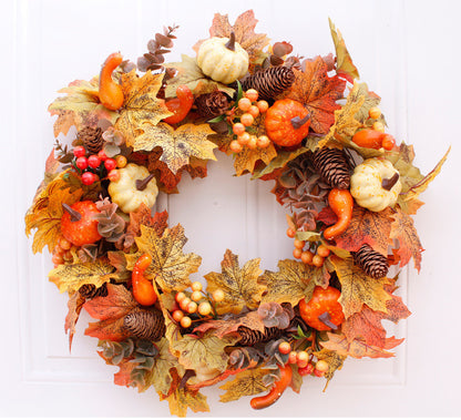 Autumn Pumpkin Leaf Garland Decor