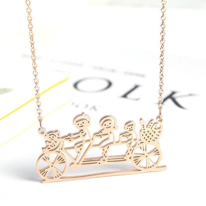 Kids Korean Minimalist Drawing Necklace