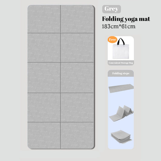 Foldable Eco-Friendly TPE Yoga Mat – Non-Slip, Travel & Workout Use