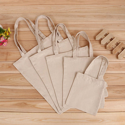 Reusable Canvas Tote Shopping Bag – Eco-Friendly, Foldable & Multi-Size
