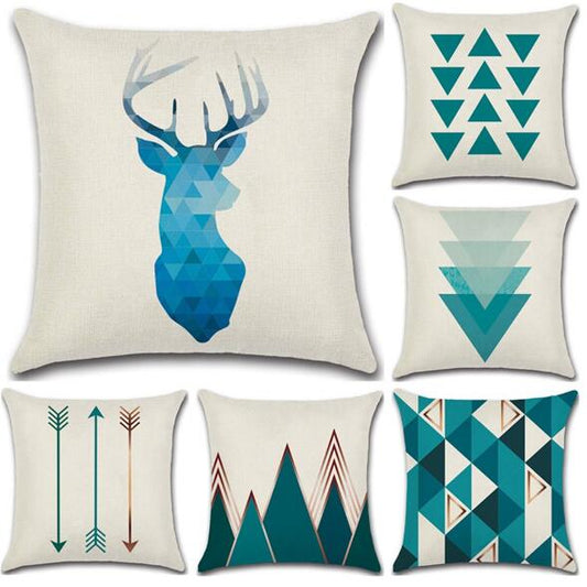 Abstract Deer Print Cushion Cover