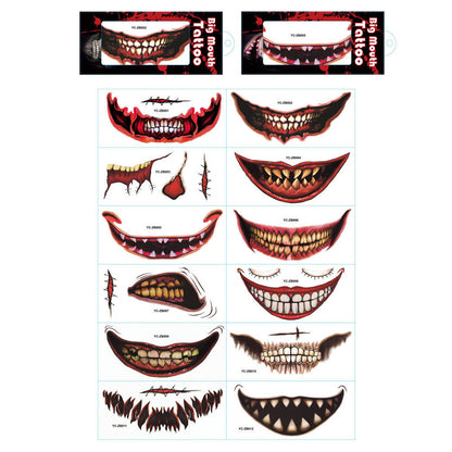 Halloween Scary Scar Tattoo Stickers