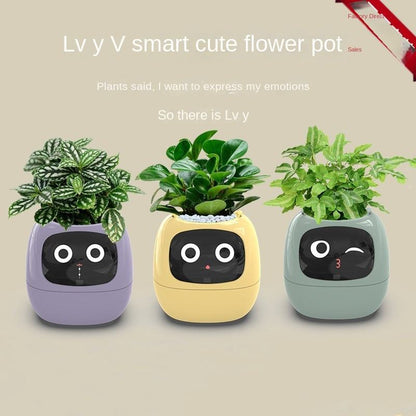 USB Auto-Absorbent Planter – Eco-Friendly PP Resin Round Pot
