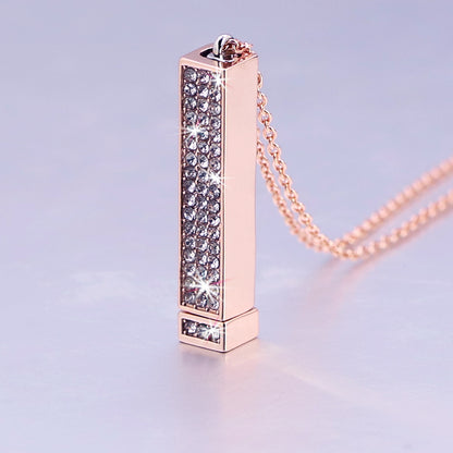Engraved Double Diamond Necklace
