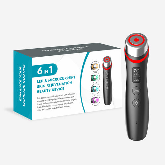 Microcurrent Vibration Massager – Red & Blue Light Pore Care Device