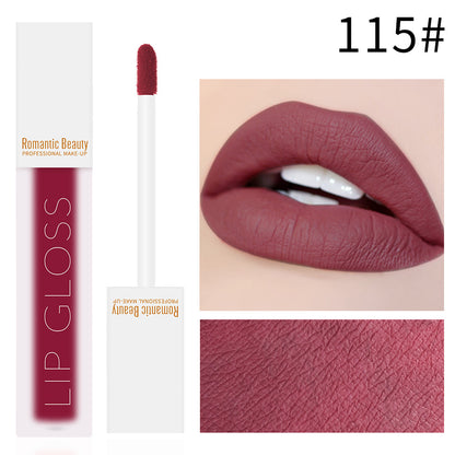 Velvet Matte Non-Stick Lip Glaze – Romantic Beauty