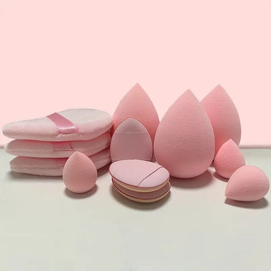 12pcs Makeup Sponge Set – Beauty Blender Foundation & Cosmetic Puffs