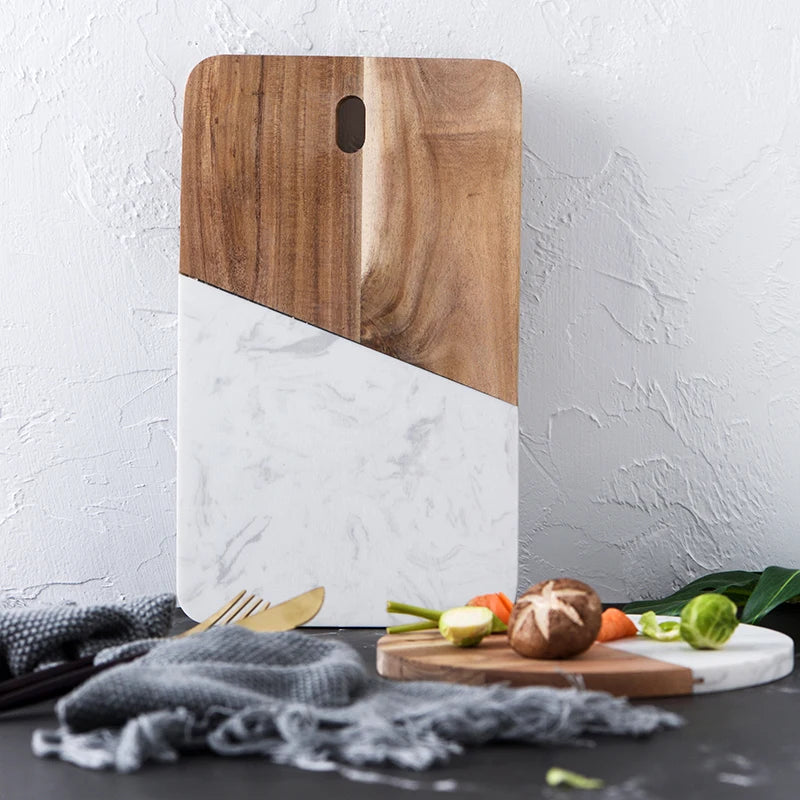 Marble Stone Board – Cheese, Bread & Sushi Serving Plate