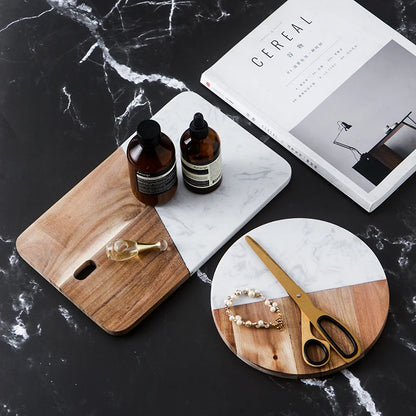 Marble Stone Board – Cheese, Bread & Sushi Serving Plate
