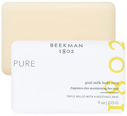 Beekman 1802 Goat Milk Body Soap Bar, Honey & Orange Blossom - Scented - 3.5 oz - Nourishes, Moisturizes & Hydrates - 100% Vegetable Soap - Good for Sensitive Skin - Packaging May Vary