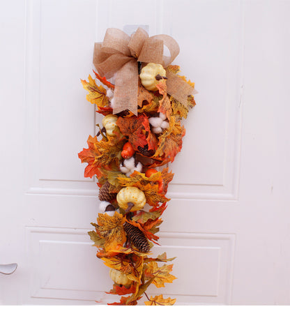 Autumn Pumpkin Leaf Garland Decor