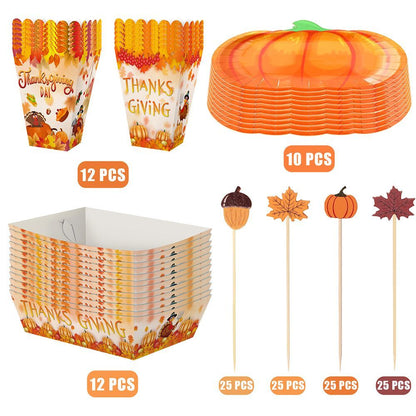 Thanksgiving Dinnerware Set (134 PCS)