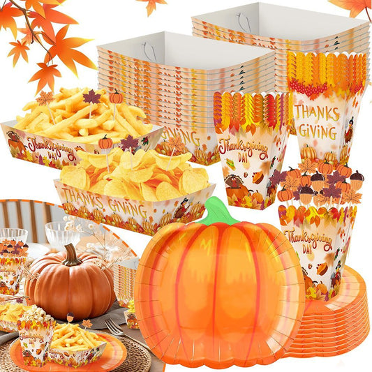 Thanksgiving Dinnerware Set (134 PCS)